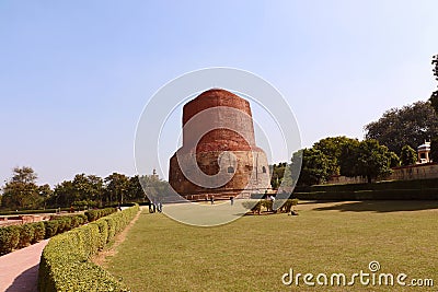 Dhamek Stupa, Sarnath, Varanasi Editorial Stock Photo