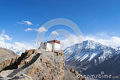 Dhankar Gompa or Dhankar monastery, Spiti, Himachal Pradesh Stock Photo