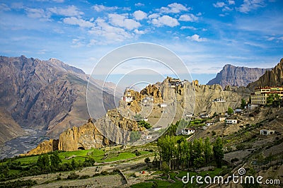 Dhankar Gompa. India. Spiti Valley Stock Photo