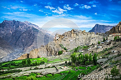 Dhankar Gompa. India. Spiti Valley Stock Photo