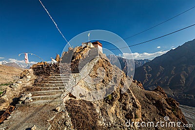 Dhankar gompa monastery . Dhankar, Spiti valley, Himachal Pradesh, India Stock Photo