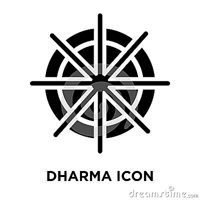 Dharma icon vector isolated on white background, logo concept of Vector Illustration