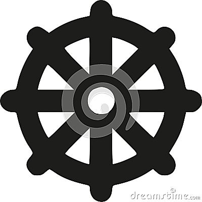 Dharma Wheel - Wheel of life Vector Illustration