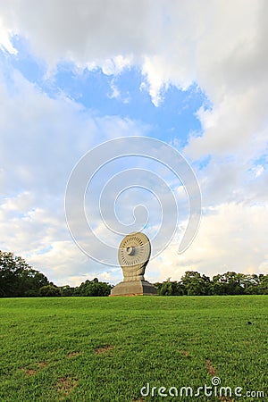 Dharmacakra at Phutthamonthon.Buddhist park in Nakhon Pathom Province,Thailand Stock Photo