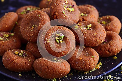 Indian milk based sweet- dharwad peda Stock Photo