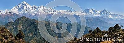 Dhaulagiri and Annapurna Himal - Nepal Stock Photo