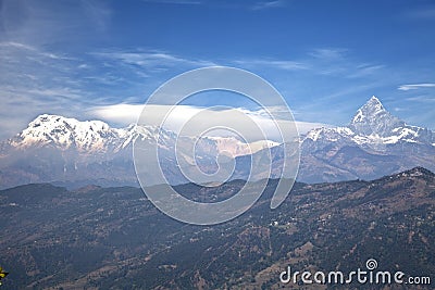 Dhaulagiri-Annapurna-Manaslu Range, Nepal Stock Photo