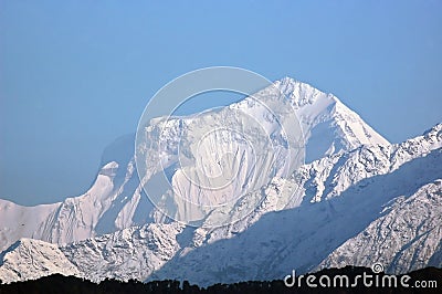 Dhaulagiri - majestic mountain in Himalaya. Stock Photo