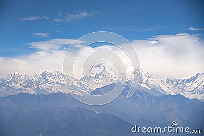 Dhaulagiri mountain landscape in Nepal Stock Photo