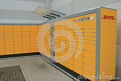 DHL Packstation Editorial Stock Photo