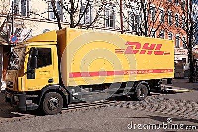 DHL truck Editorial Stock Photo