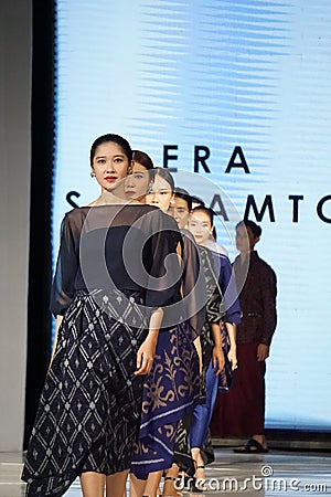 Dhoho street fashion show. It's an annual event from Kediri (Indonesia) Editorial Stock Photo