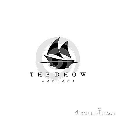 Dhow Or Ship Logo Design Vector Inspiration Vector Illustration