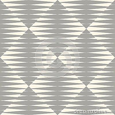 Abstract checkered halftone geometric seamless pattern with triangles. Striped mosaic Vector Illustration