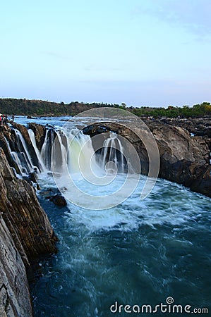 Dhuandhar falls located on Narmada river, Bedaghat, Madhya Pradesh, India Stock Photo