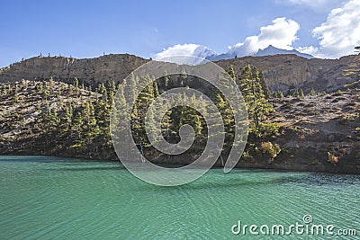 Dhumba Lake in Jomsom, Annapurna circuit trek, Nepal Stock Photo