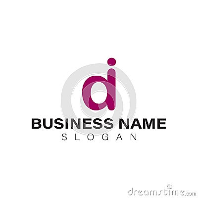 letter di logo graphic design Vector Illustration