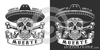 Dia De Los Muertos print Vector Illustration