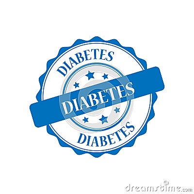 Diabetes stamp illustration Vector Illustration