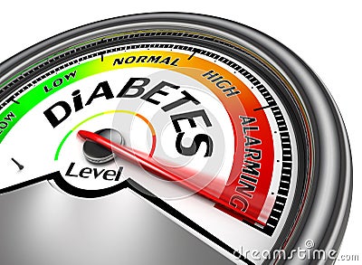 Diabetes conceptual meter Stock Photo