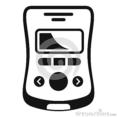 Diabetes glucometer icon, simple style Vector Illustration