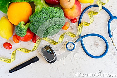 Diabetes healthy diet Stock Photo