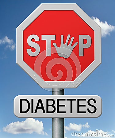 Diabetes prevention by diet Stock Photo