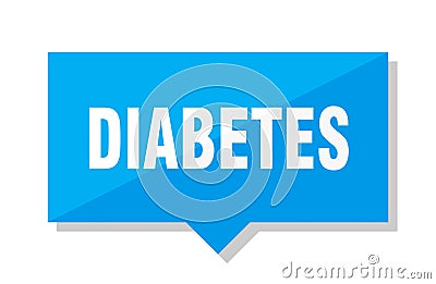 Diabetes price tag Vector Illustration