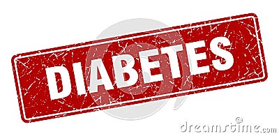 diabetes sign. diabetes grunge stamp. Vector Illustration