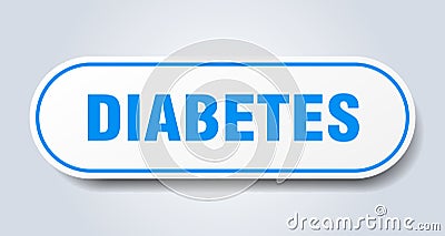 diabetes sticker. Vector Illustration