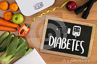 a diabetes test, health Medical Concept , Obesity , blood test Stock Photo