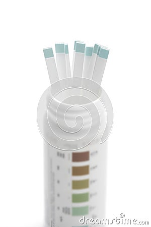 Diabetes test strips Stock Photo