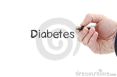 Diabetes text concept Stock Photo