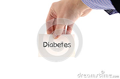 Diabetes text concept Stock Photo