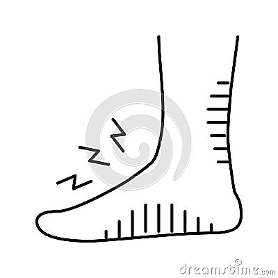 diabetic foot care line icon vector illustration Vector Illustration