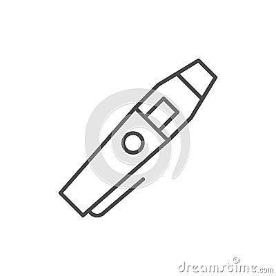 Diabetic glucometer line outline icon Vector Illustration