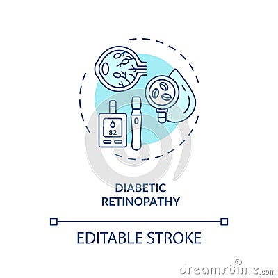 Diabetic retinopathy concept icon Vector Illustration