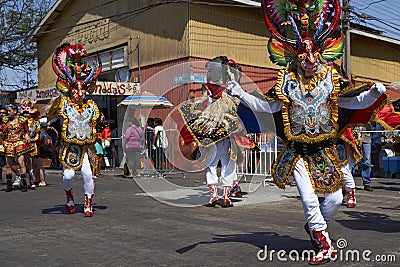 Diablada Dance Group - Arica, Chile Editorial Stock Photo