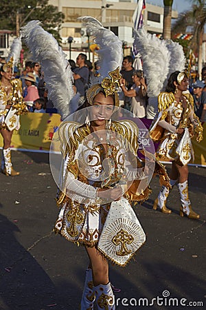 Diablada dancer at the Arica Carnival, Chile Editorial Stock Photo