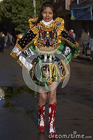 Diablada dancers at the Oruro Carnival in Bolivia Editorial Stock Photo