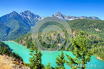 Diablo Lake Stock Photo