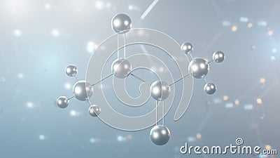 diacetyl molecular structure, 3d model molecule, butanedione, structural chemical formula view from a microscope Stock Photo