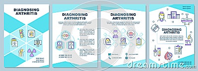 Diagnosing arthritis brochure template Vector Illustration