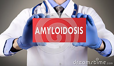 Diagnosis amyloidosis Stock Photo