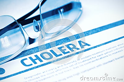 Diagnosis - Cholera. Medical Concept. 3D Illustration. Stock Photo