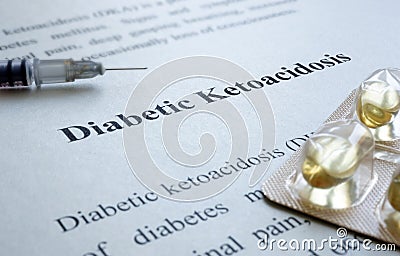 Diagnosis Diabetic Ketoacidosis dka Stock Photo