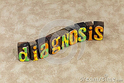 Diagnosis healthcare medical patient disease prognosis treatment Stock Photo