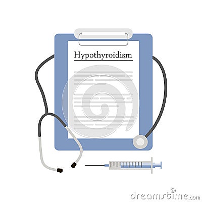 Diagnosis Hypothyroidism Icon Vector Illustration