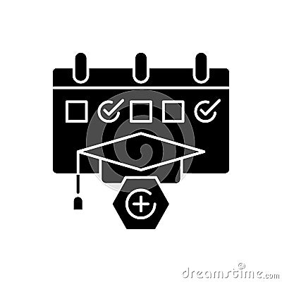 Diagnostic test black glyph icon Vector Illustration