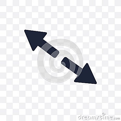 Diagonal arrow transparent icon. Diagonal arrow symbol design fr Vector Illustration